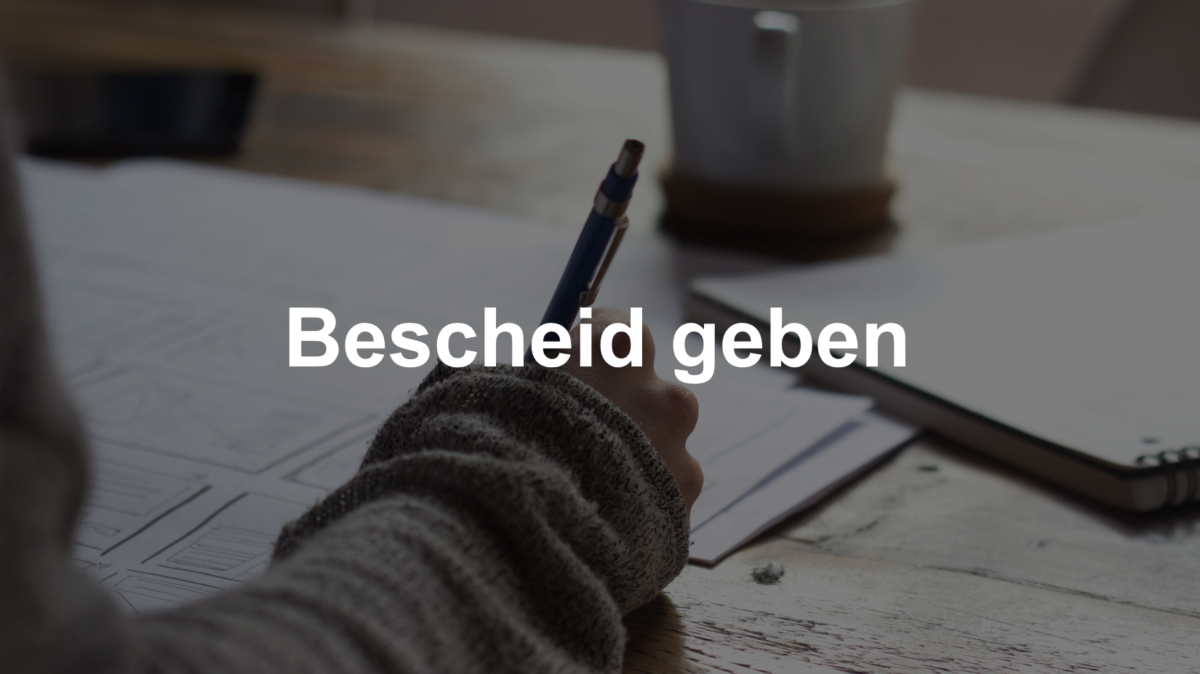 Bescheid geben - groß oder klein?