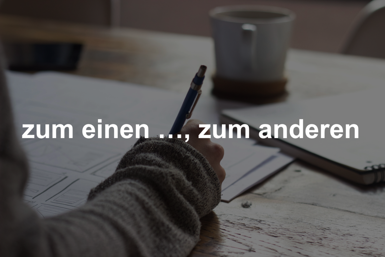 „zum einen, zum anderen“ Wie schreibt man es?